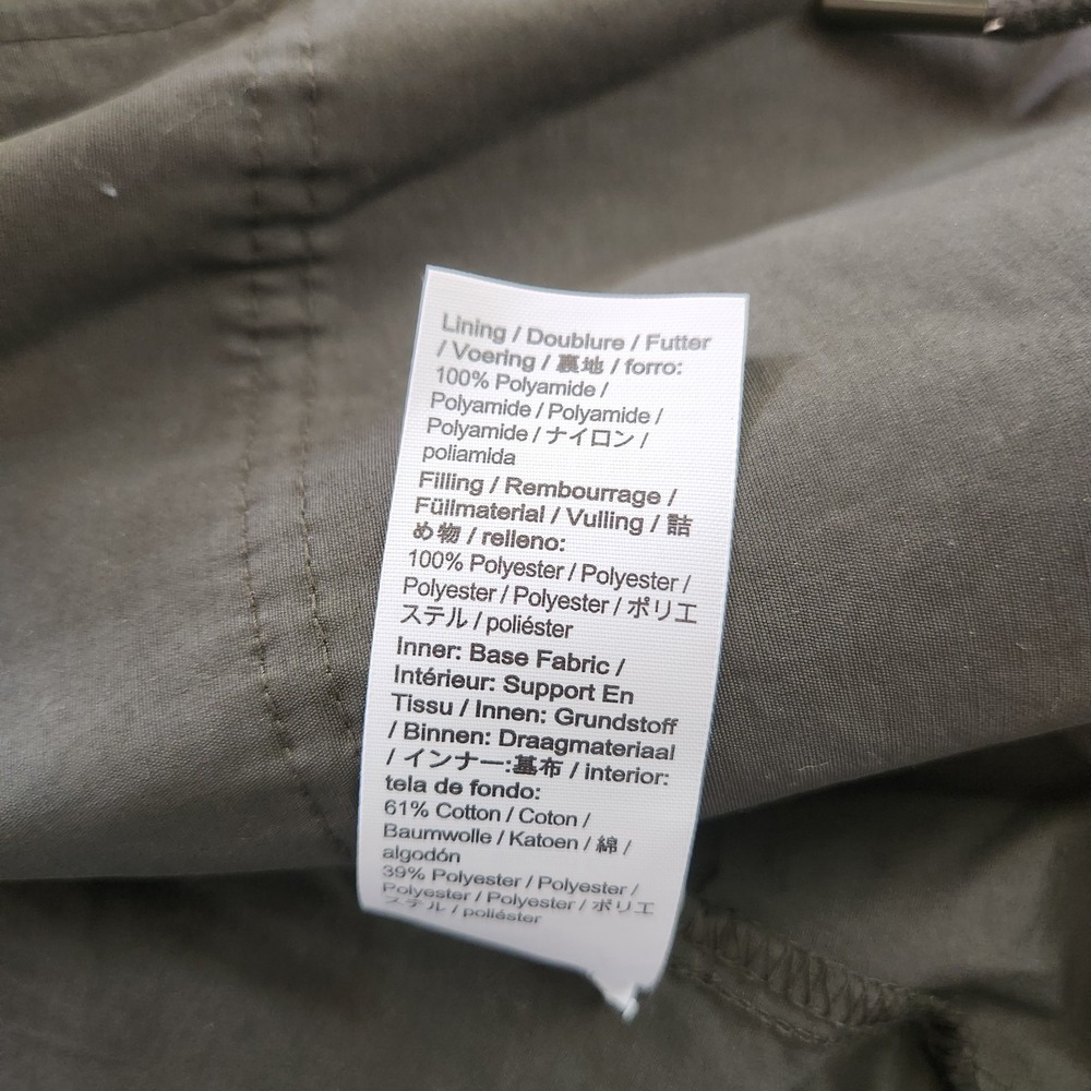 J.Crew Military Liner Inspired Quilted Puffer Hooded Size XS Olive Green Layered - Picture 15 of 16